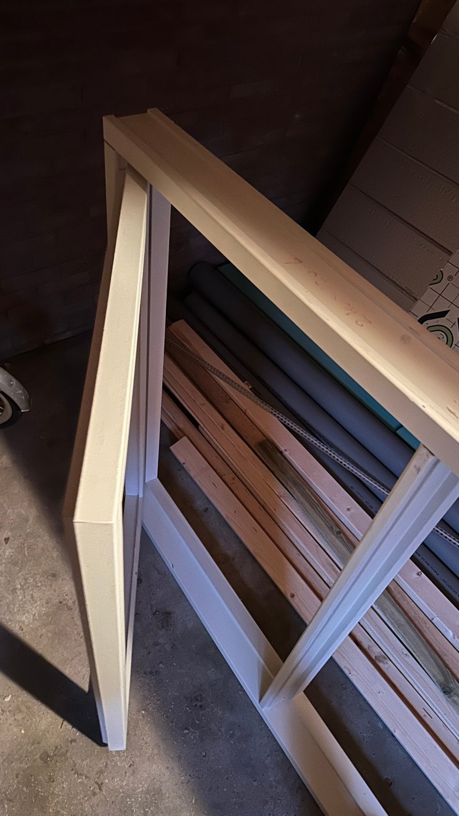 Hardhouten kozijn., Ophalen, Nieuw, 75 tot 150 cm, Hout