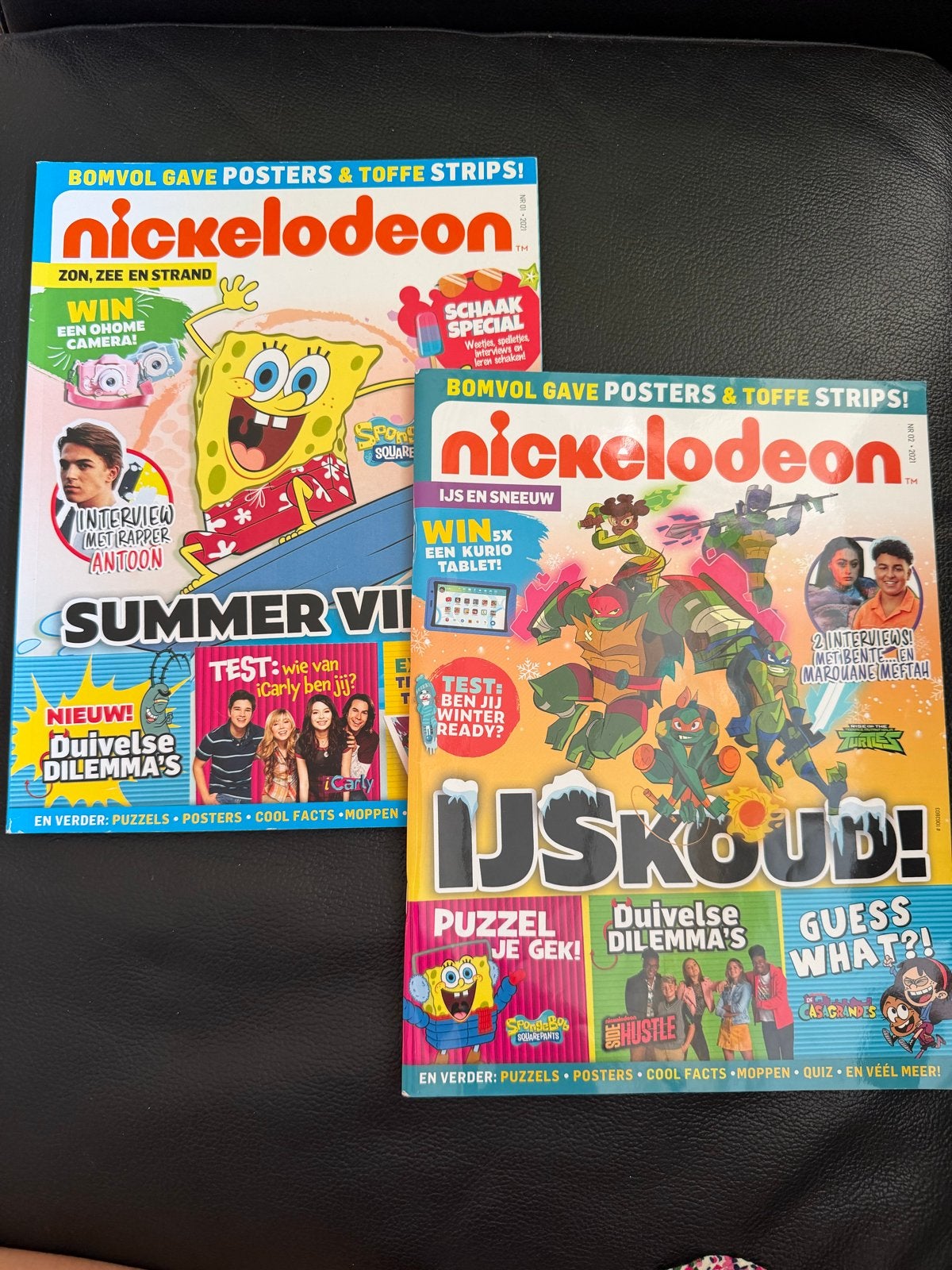 2 Nickelodeon tijdschriften 2021 - Summer Vibes & IJskoud!, Ophalen of Verzenden, Zo goed als nieuw, Overige typen