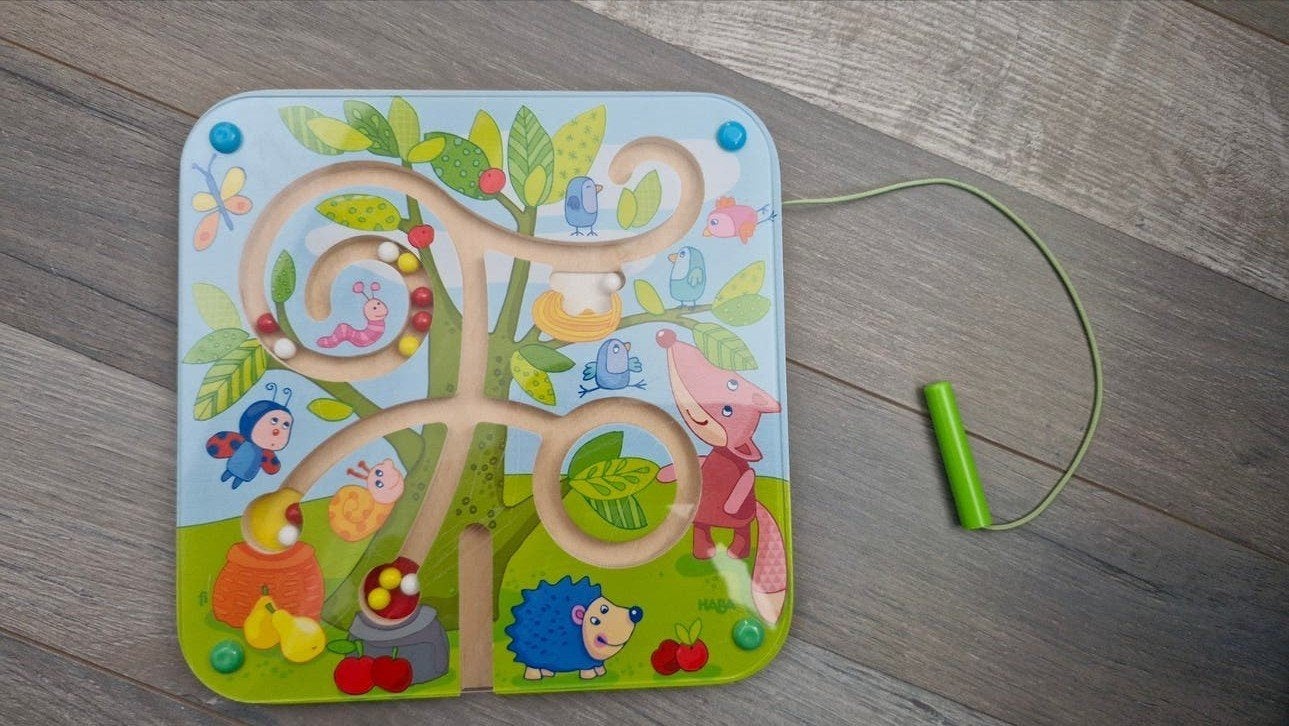 Houten magnetisch doolhof speelgoed, Ophalen of Verzenden, Zo goed als nieuw, Overige typen