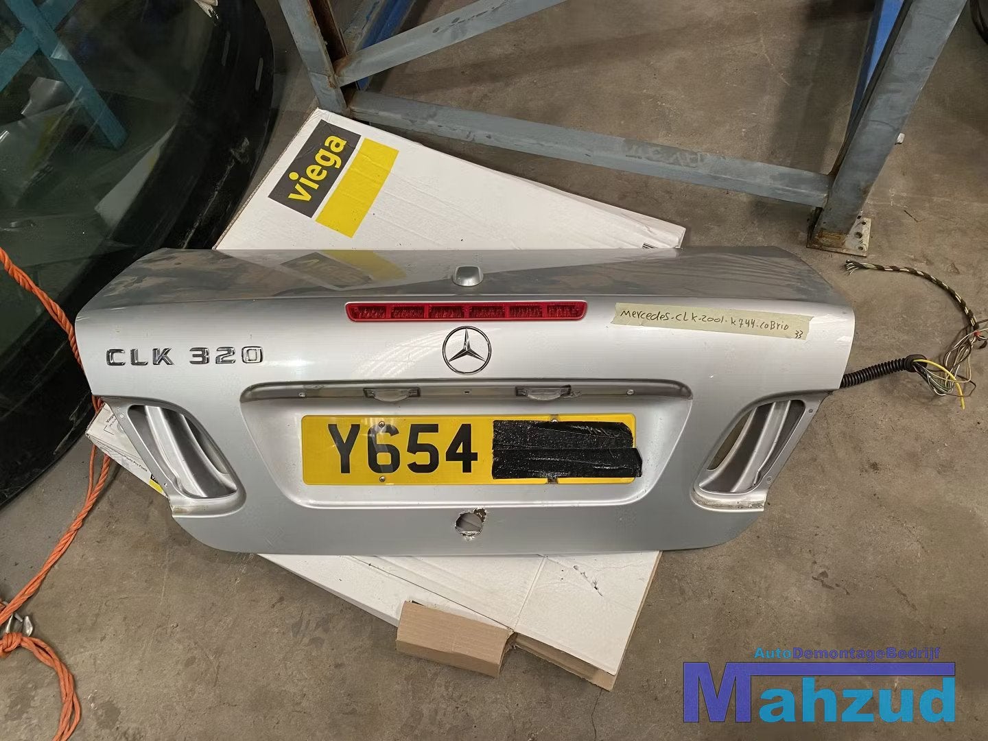 Mercedes CLK A208 grijs achterklep kofferklep K744, Gebruikt, Mercedes-Benz AG, Mercedes-Benz, Ophalen of Verzenden