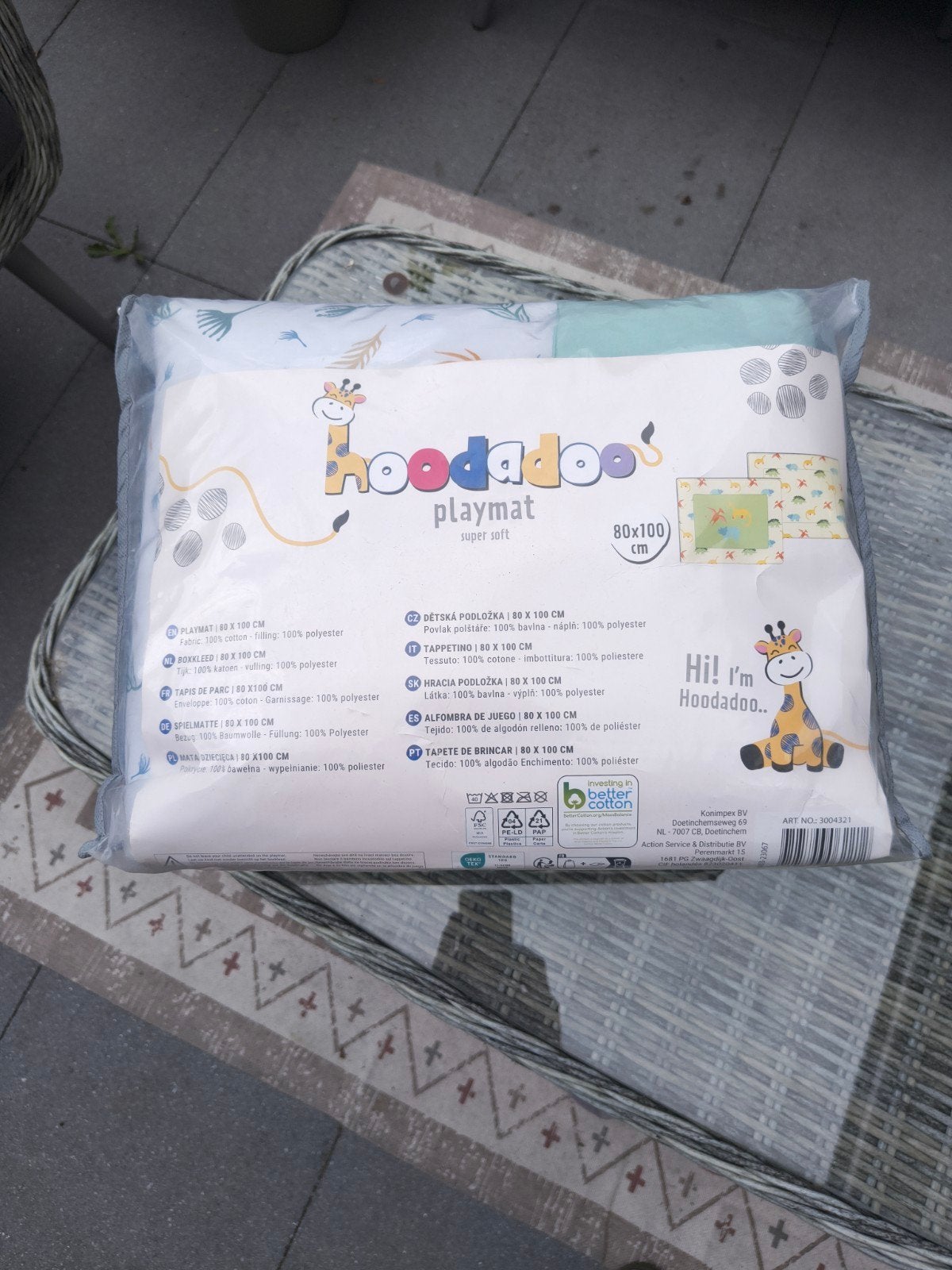 Hoodadoo Playmat Super Soft - Box/Speelkleed 80x100 cm, Ophalen, Nieuw