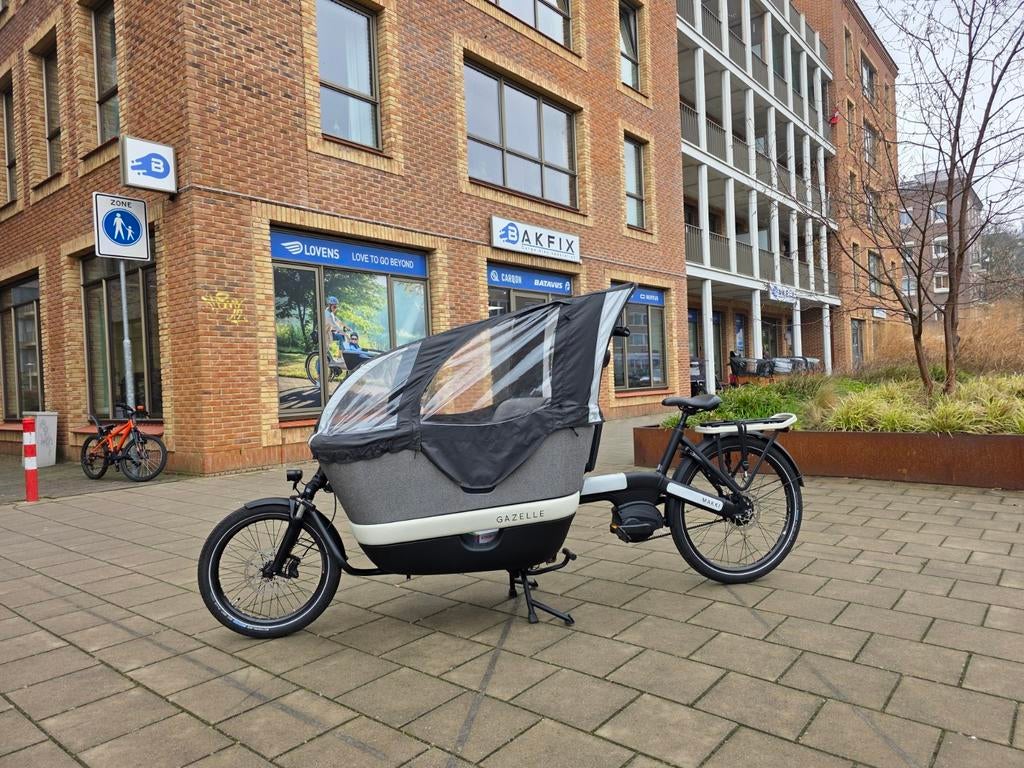 Gazelle Makki bakfiets met huif - Ideaal voor gezinnen!, Huif, Info@gazelle.nl, Ophalen of Verzenden, 2 kinderen