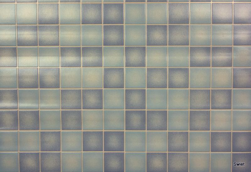 8887 tegelprint behang in blauwtinten swiet schuimvinyl, Huis en Inrichting, Stoffering | Behang, Verzenden, Minder dan 10 m²