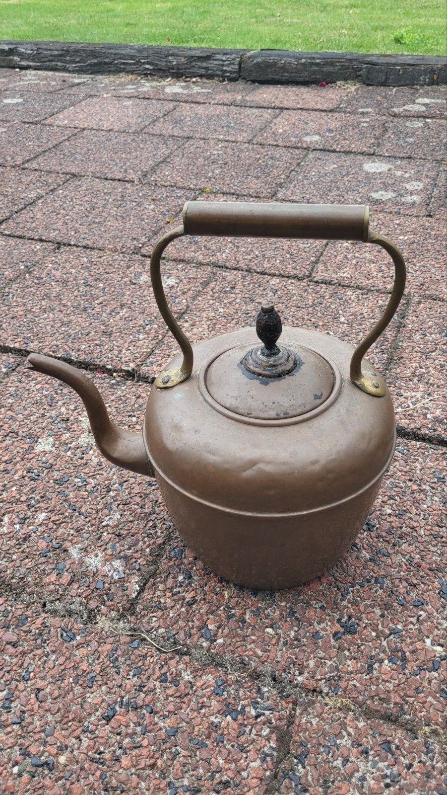 Antieke koperen ketel / theepot met oosters keurmerk (19e ee, Antiek en Kunst, Antiek | Koper en Brons, Ophalen