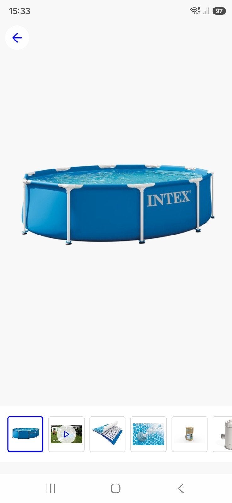 zwembad 305 doorsnee met pomp, Tuin en Terras, Ophalen, Minder dan 80 cm, Rond, 300 cm of meer