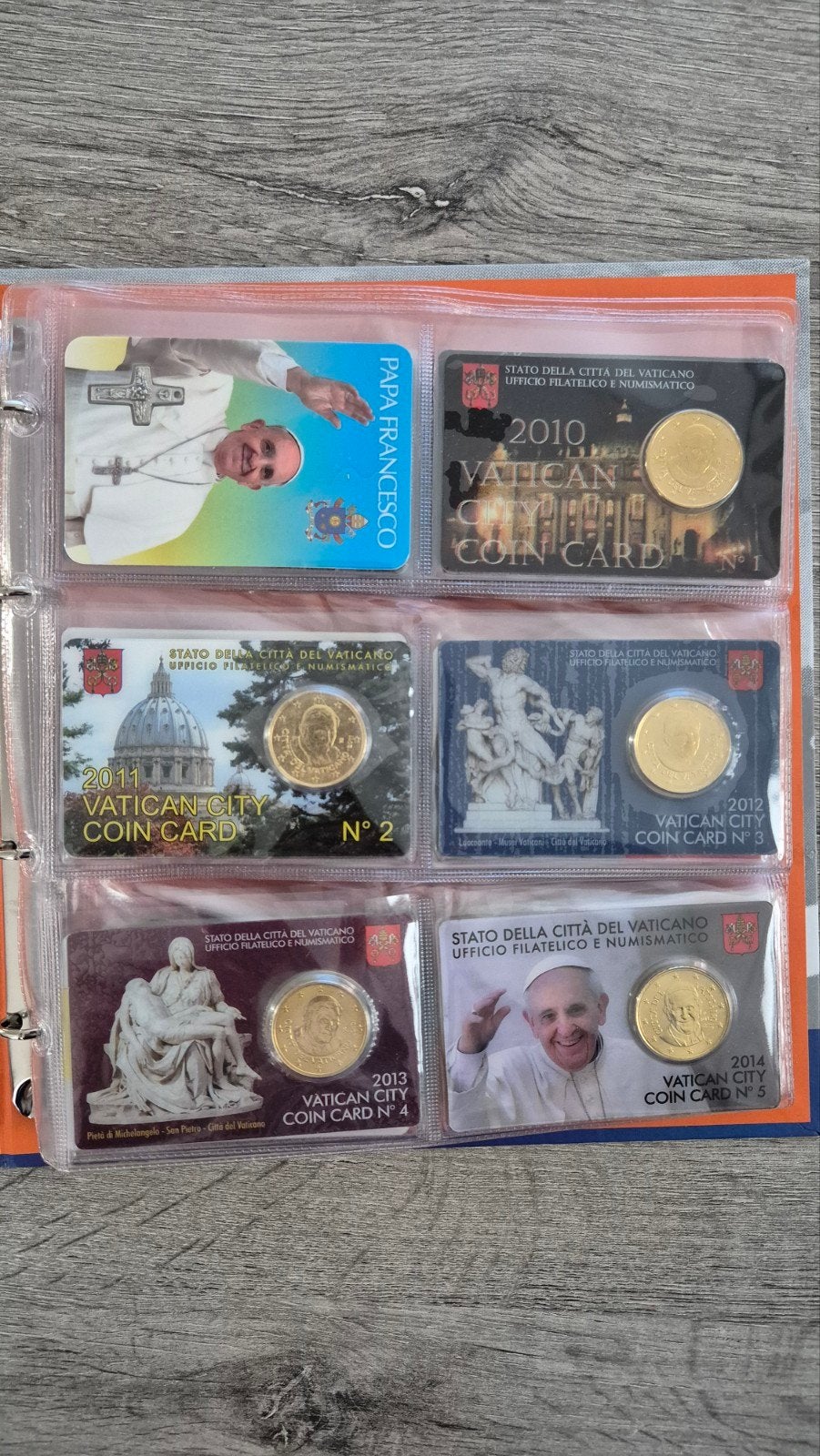 Vaticaan Coincard Collectie 2010-2019 (42 Coincards), Verzenden, Buitenland, Munten