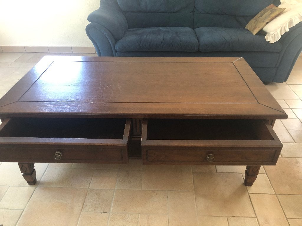 Bij zet tafel, Ophalen, Gebruikt, 50 tot 100 cm, Eikenhout