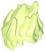 Lego Yellowish Green Minifigure, Hair Tousled and Spiked Up, Gebruikt, Overige thema's, Lego, Accessoire