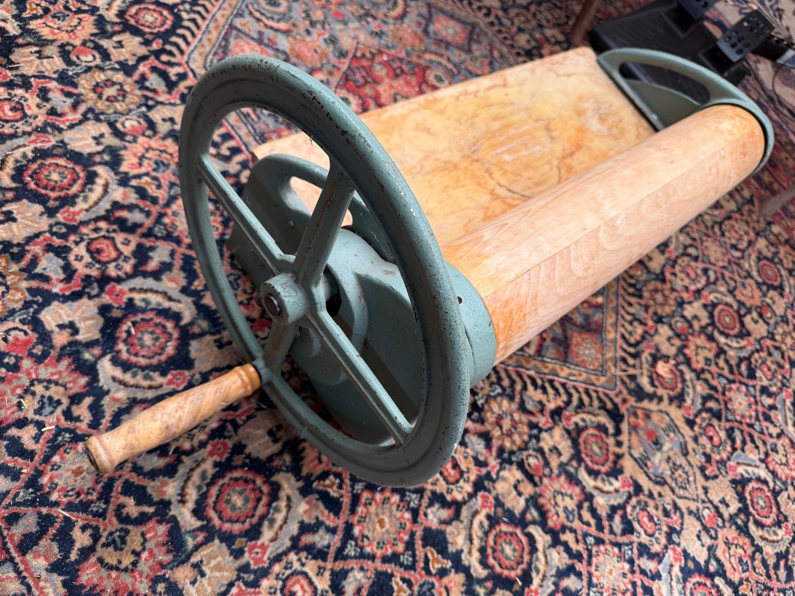 Antieke mangel met houten rollen - Decoratief, Antiek en Kunst, Antiek | Overige Antiek, Ophalen