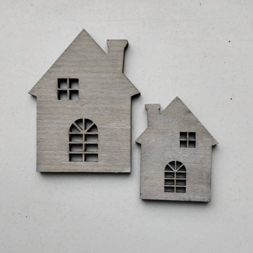 Mini houten huisjes p/st., Ophalen of Verzenden, Nieuw, Hout
