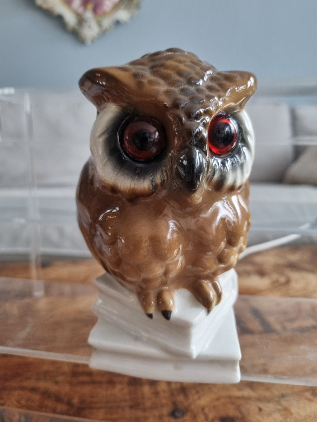 Vintage Bavaria Porselein Parfumlamp Uil op Boeken (1949-195, Ophalen of Verzenden