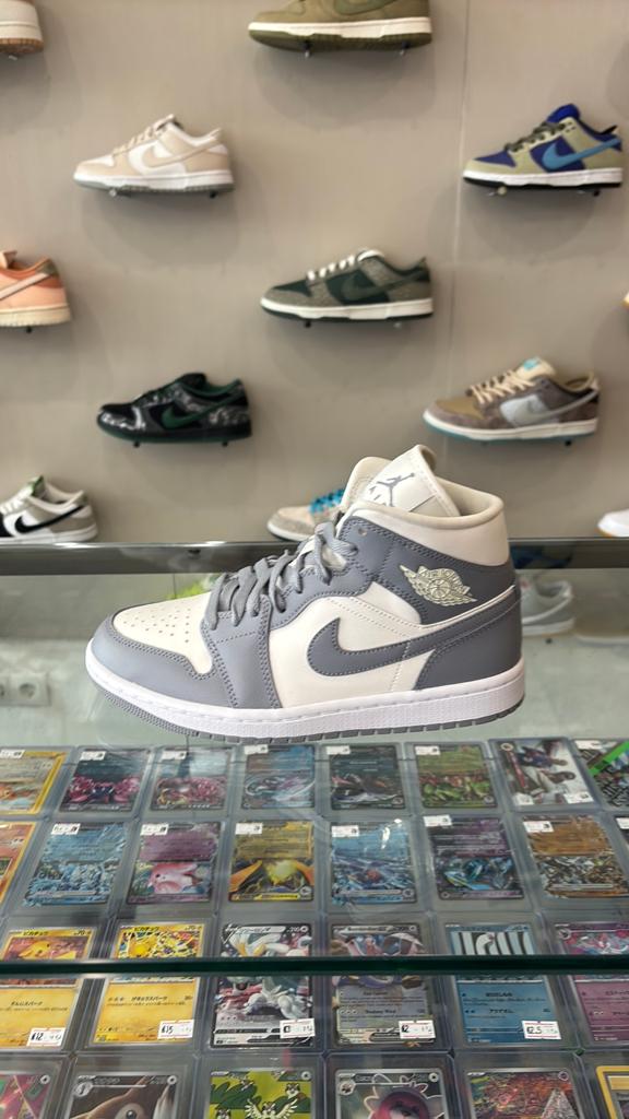 Jordan 1 Mid Stealth Grijs Maat 38 Nieuw, Z, Overige kleuren, Nieuw, Z