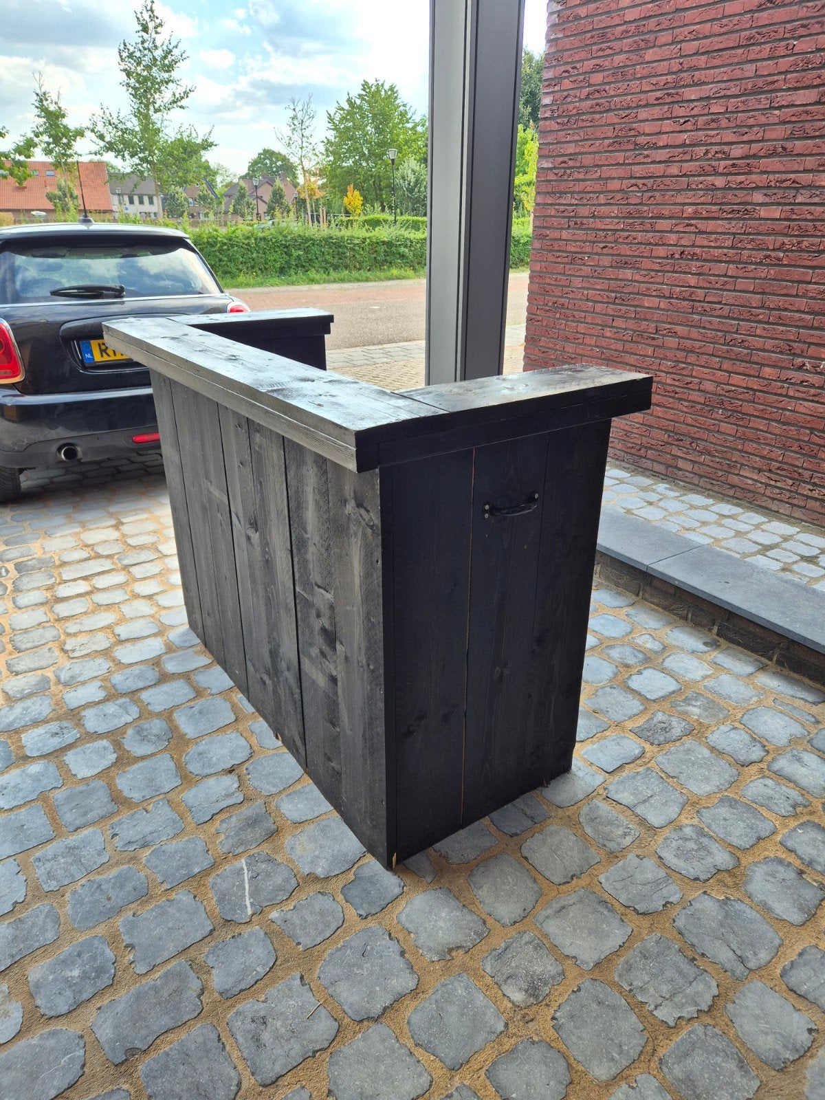 Bar / DJ meubel robuust steigerhout, Ophalen, Gebruikt