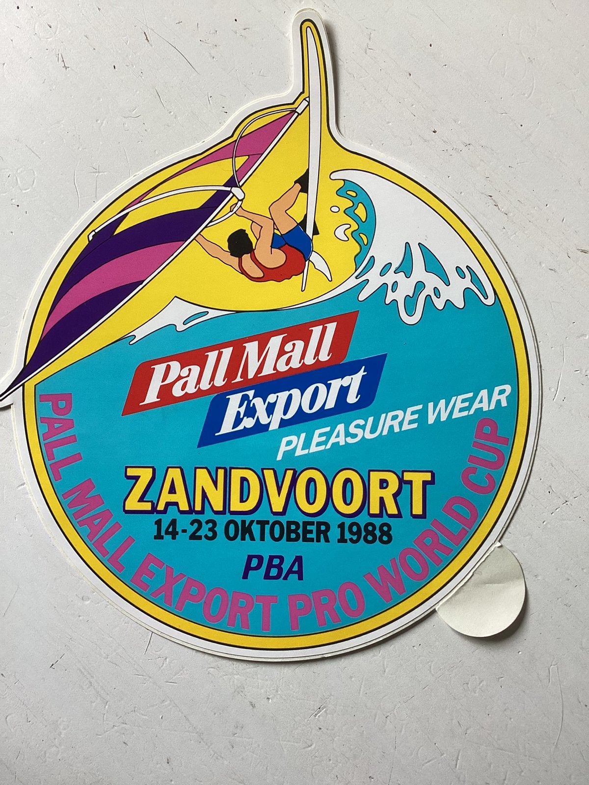 Sticker Pall Mall Export Pro World Cup Zandvoort 1988, Verzenden, Zo goed als nieuw, Sport
