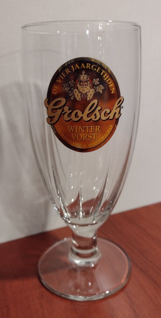 Grolsch Glas Vier Jaargetijden Wintervorst 25cl. (C), Ophalen of Verzenden, Gebruikt, Glas of Glazen, Grolsch