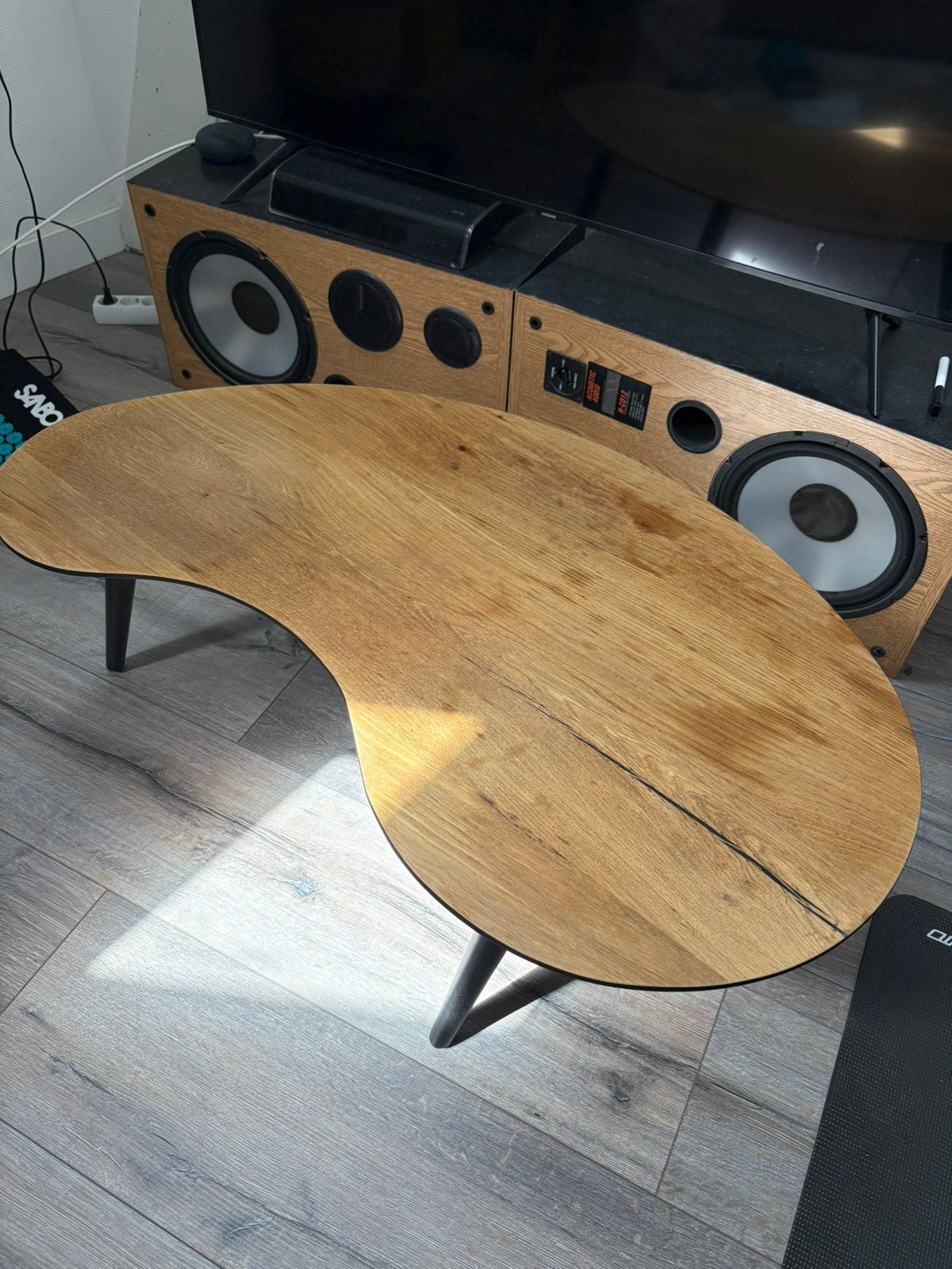 SALONTAFEL - RAILWAY BROWN, Ophalen, Japandi, 100 tot 150 cm, Eikenhout