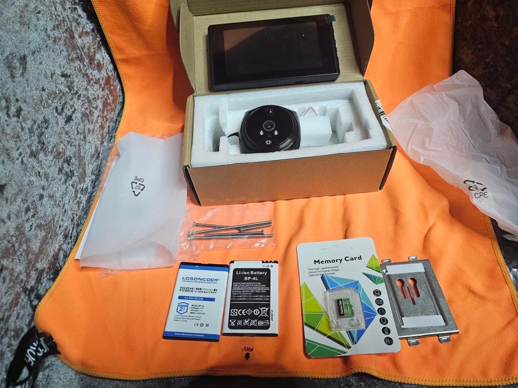 digitale hd deurkijker bel accu Bewegingsdetectie camera, Audio, Tv en Foto, Videocamera's Digitaal, Overige merken, Zo goed als nieuw