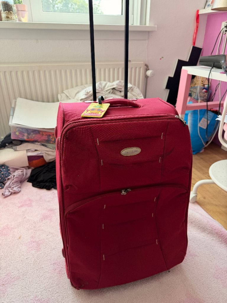 Koffer Samsonite, Wieltjes, Gebruikt, Hard kunststof, 45 tot 55 cm