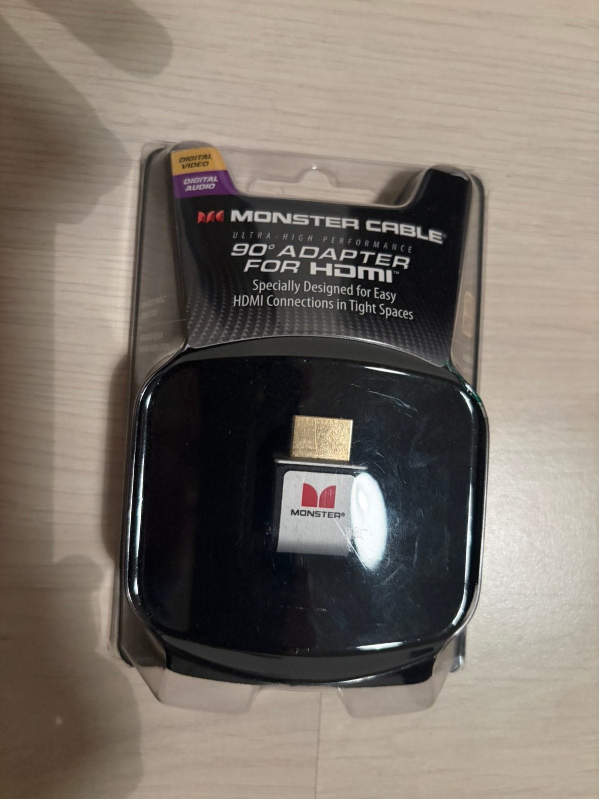 Monster Advanced HDMI 1080p Full HD 90 graden adapter, Ophalen, Nieuw, Minder dan 2 meter, HDMI-kabel