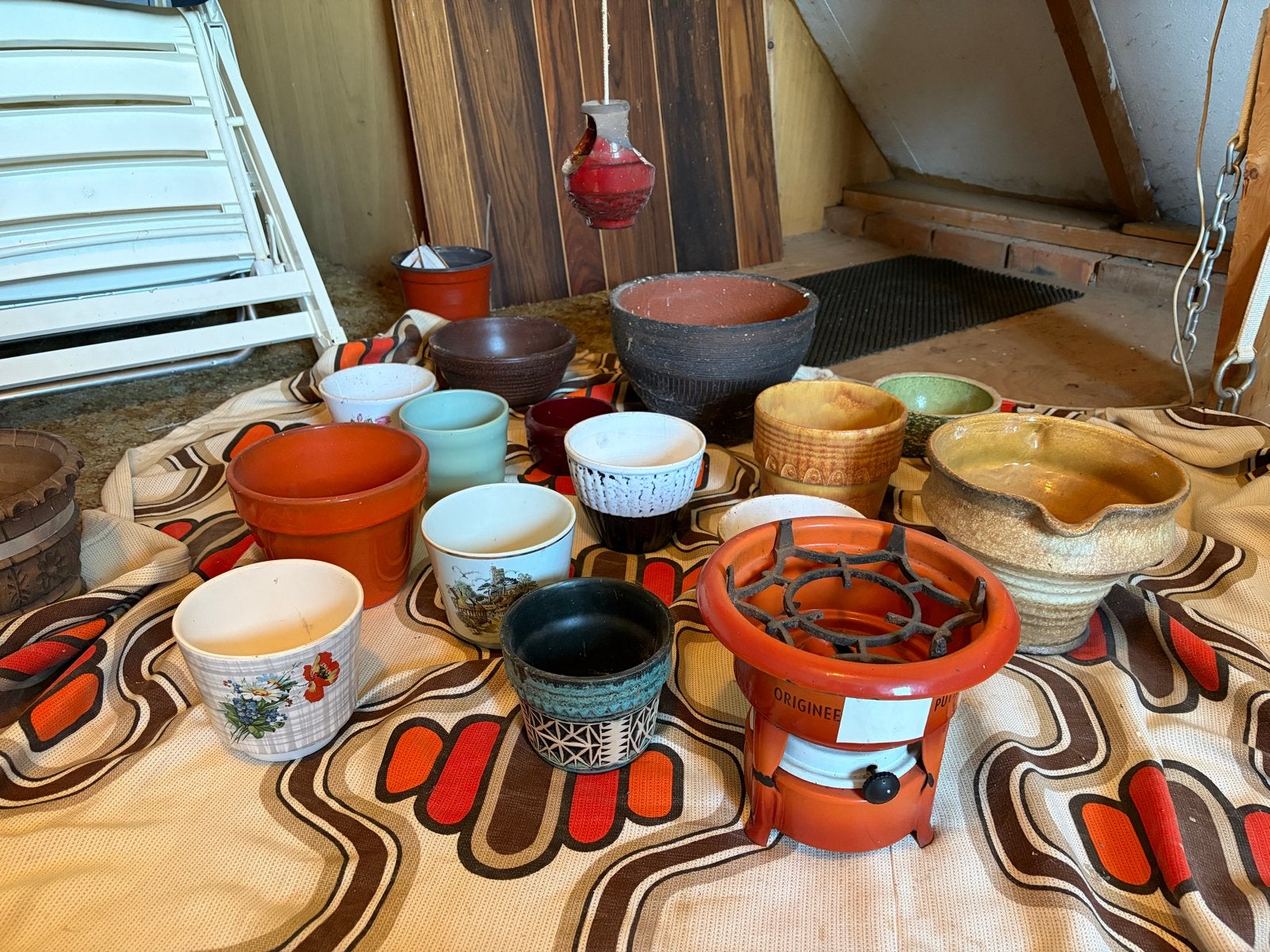 Diverse potten en een vintage brander, Antiek en Kunst, Ophalen of Verzenden