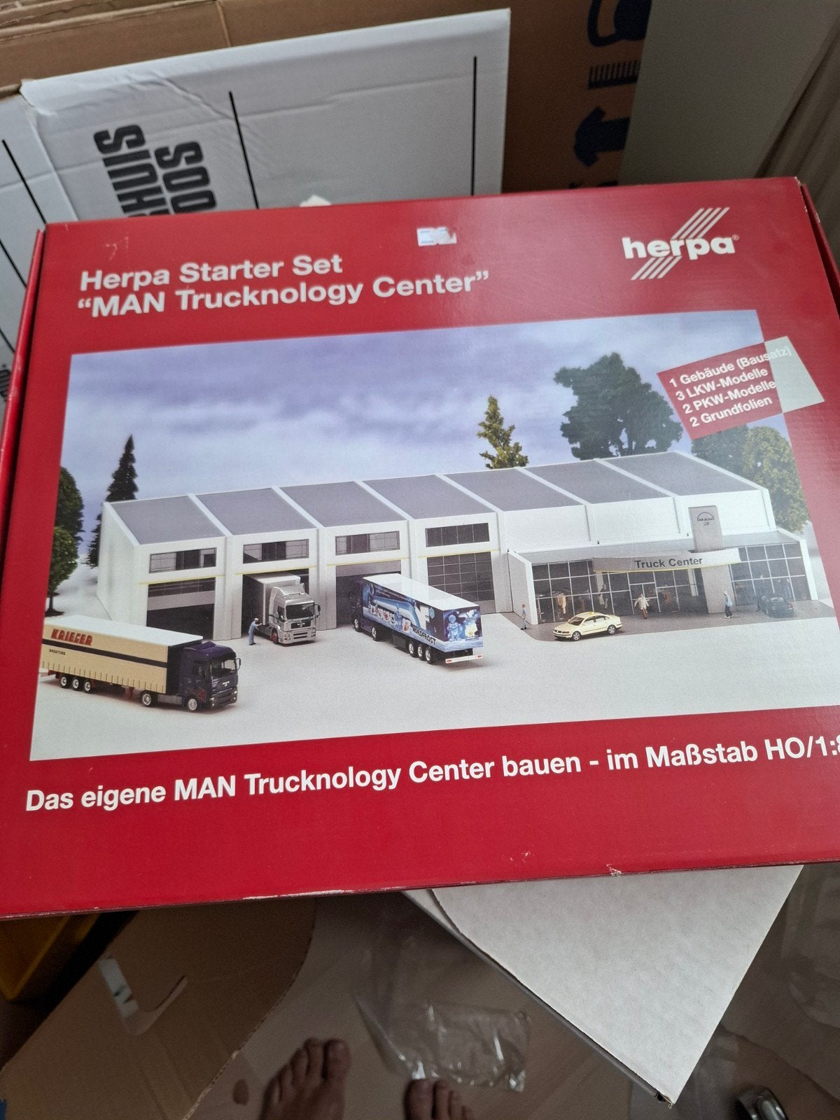 Herpa Starter Set "MAN Trucknology Center" Schaal 1:87, Hobby en Vrije tijd, Modelauto's | 1:87, Ophalen, Nieuw, Bus of Vrachtwagen