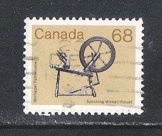 Canada; 1068 Spinnenwiel, Verzenden, Gestempeld, Noord-Amerika