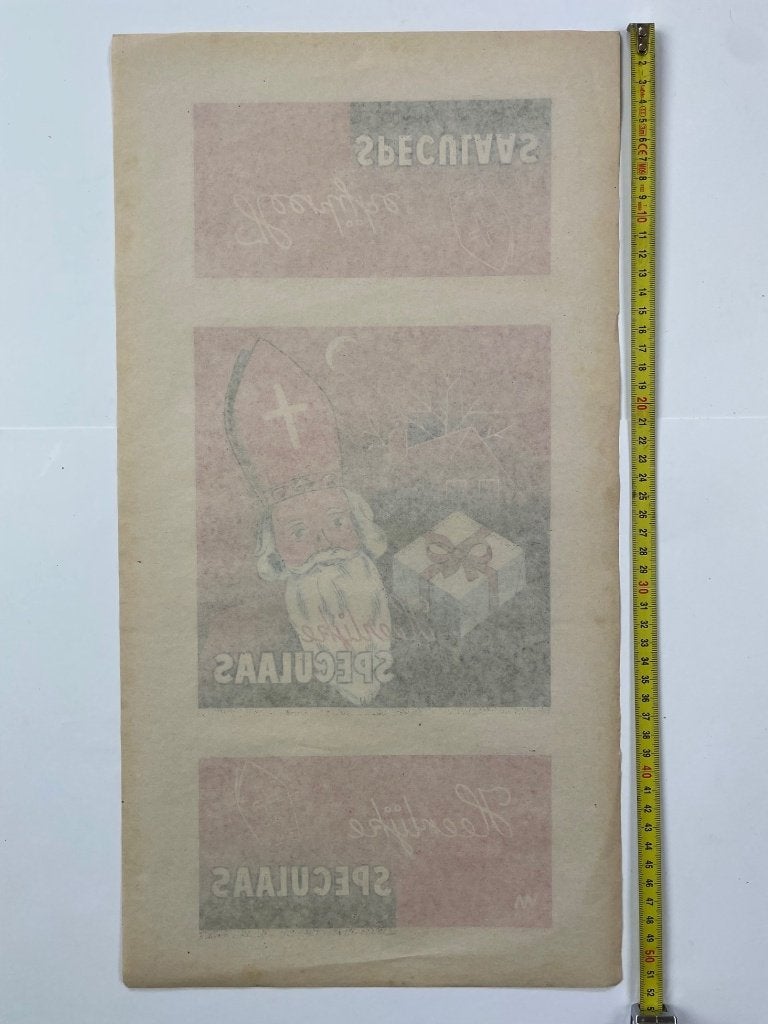 sinterklaas compleet speculaas koekjes etiket jaren 1930, Diversen, Ophalen of Verzenden, Zo goed als nieuw