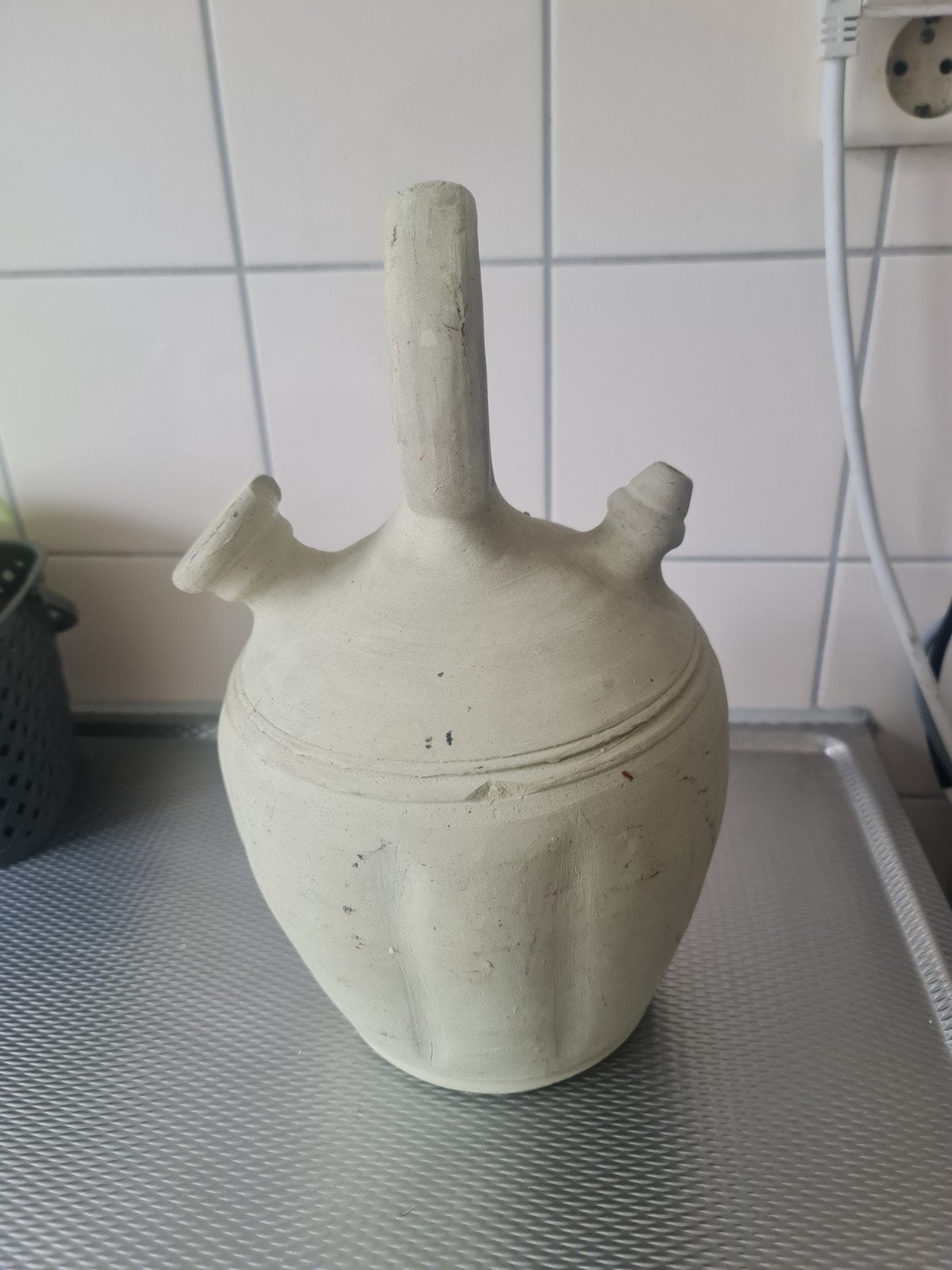 Vintage Aardewerken Porron Wijnkan - Spaanse Waterkan, Ophalen of Verzenden