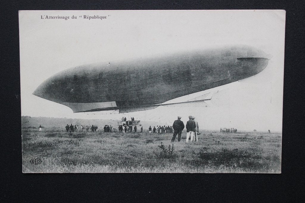 c1910 ANSICHTKAART FRANKRIJK ZEPPELIN "RÉPUBLIQUE" VERTREKT, Ophalen of Verzenden, Voor 1920, Ongelopen, Frankrijk