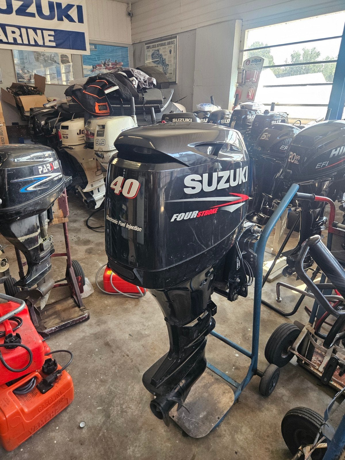Suzuki  40 pk powertrim langstaart- Zo goed als nieuw 1 jaar, Suzuki Marine, Info@suzukimarine.com, Viertaktmotor, Ophalen of Verzenden