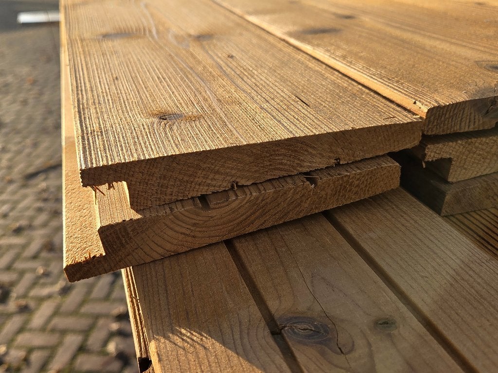 26 m2 Thermowood Zweeds rabat - nr: TP43, Ophalen, Nieuw, 250 cm of meer, Planken