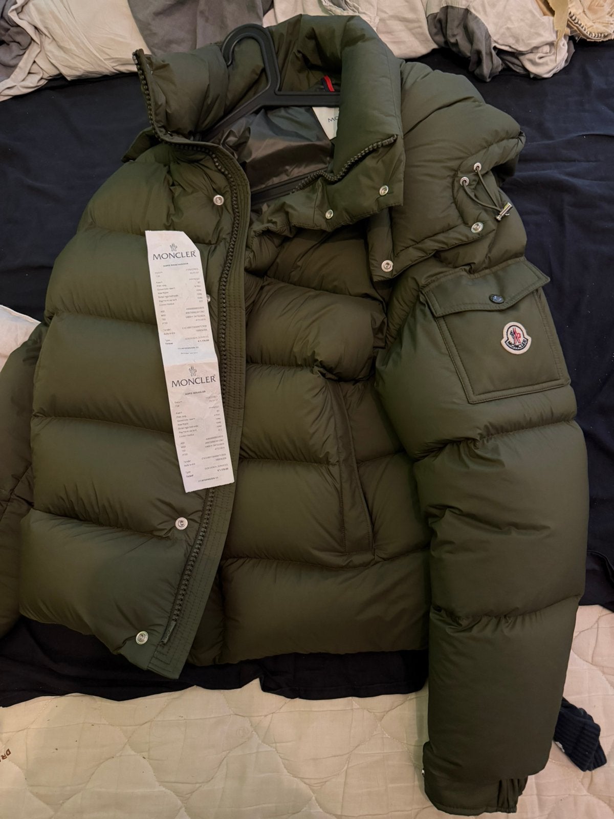 Orginele moncler jas, Kleding | Heren, Ophalen, Zo goed als nieuw, Maat 56/58 (XL), Zwart