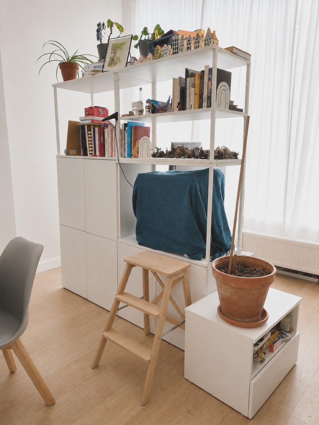 IKEA PLATSA modulair kast- en opbergsysteem – wit, Ophalen, 100 tot 150 cm, 200 cm of meer, Modern, minimalistisch