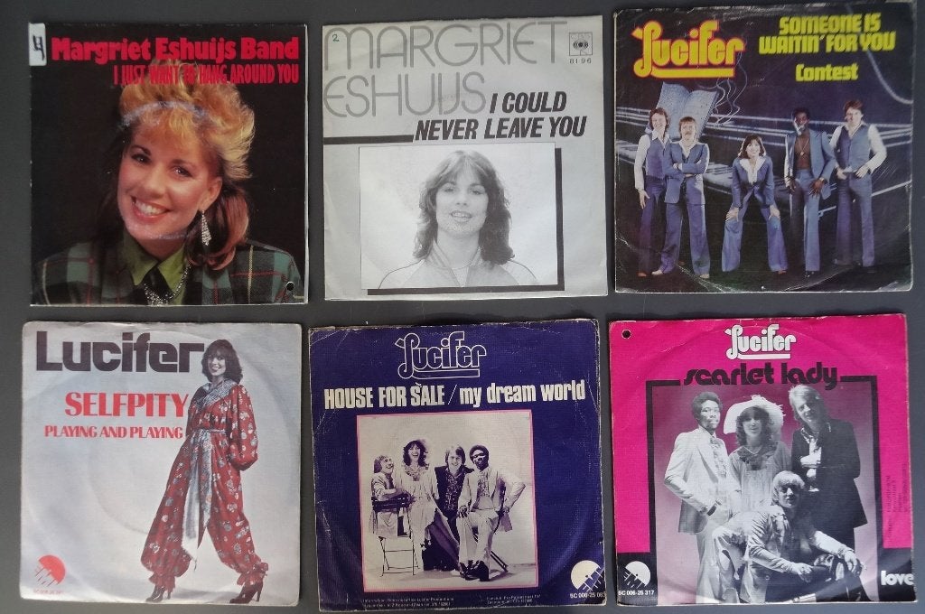 6x singles   LUCIFER / MARGRIET ESHUIJS / HENNIE HUISMAN, Ophalen of Verzenden, Gebruikt, 7 inch, Pop