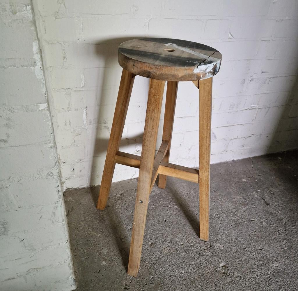 Houten kruk, Ophalen, Gebruikt, Hout