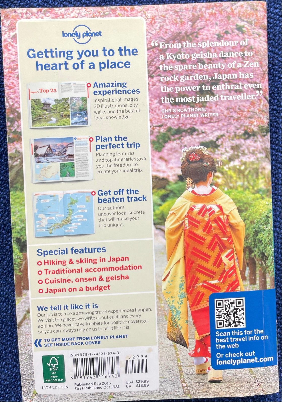 Lonely Planet Japan Reisgids - Ontdek het hart van Japan, Lonely Planet, Budget, Ophalen of Verzenden, Zo goed als nieuw