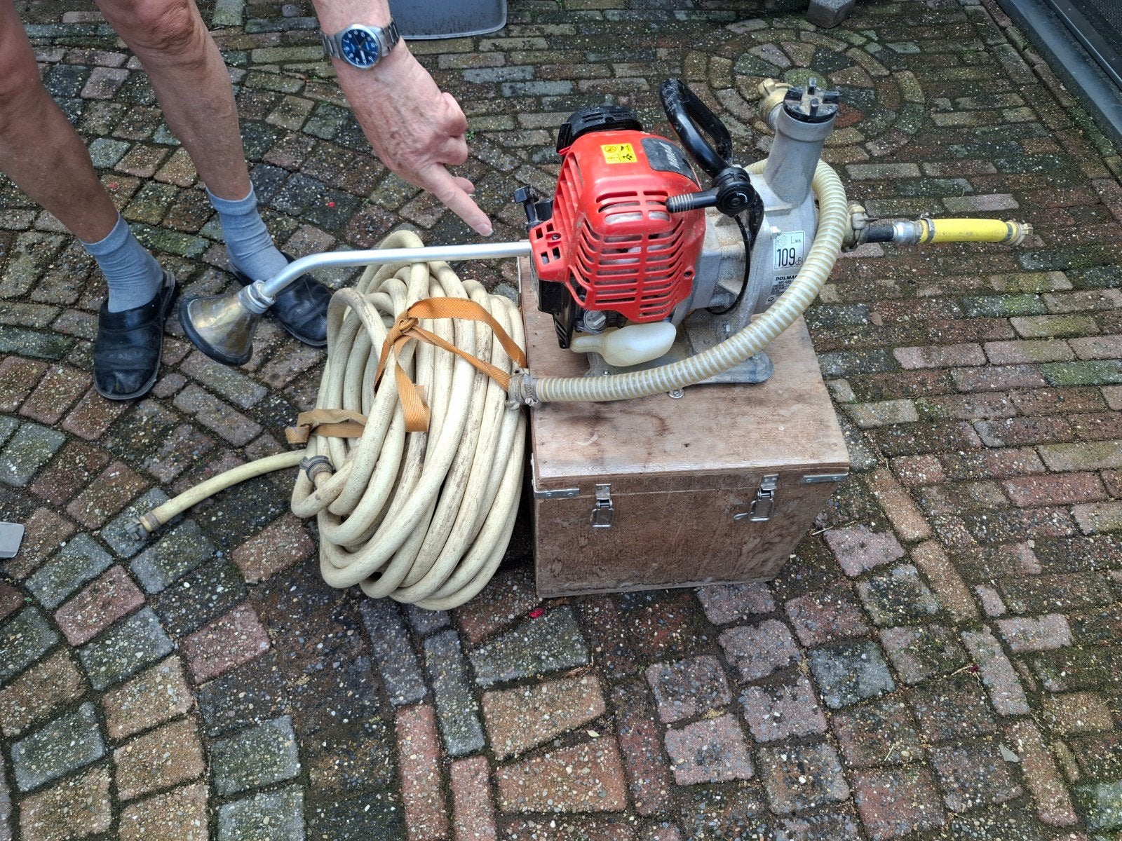 Dolmar MP-335.4 motorpomp met 25m slang, Ophalen, Gebruikt, Elektrisch, Beregeningspomp
