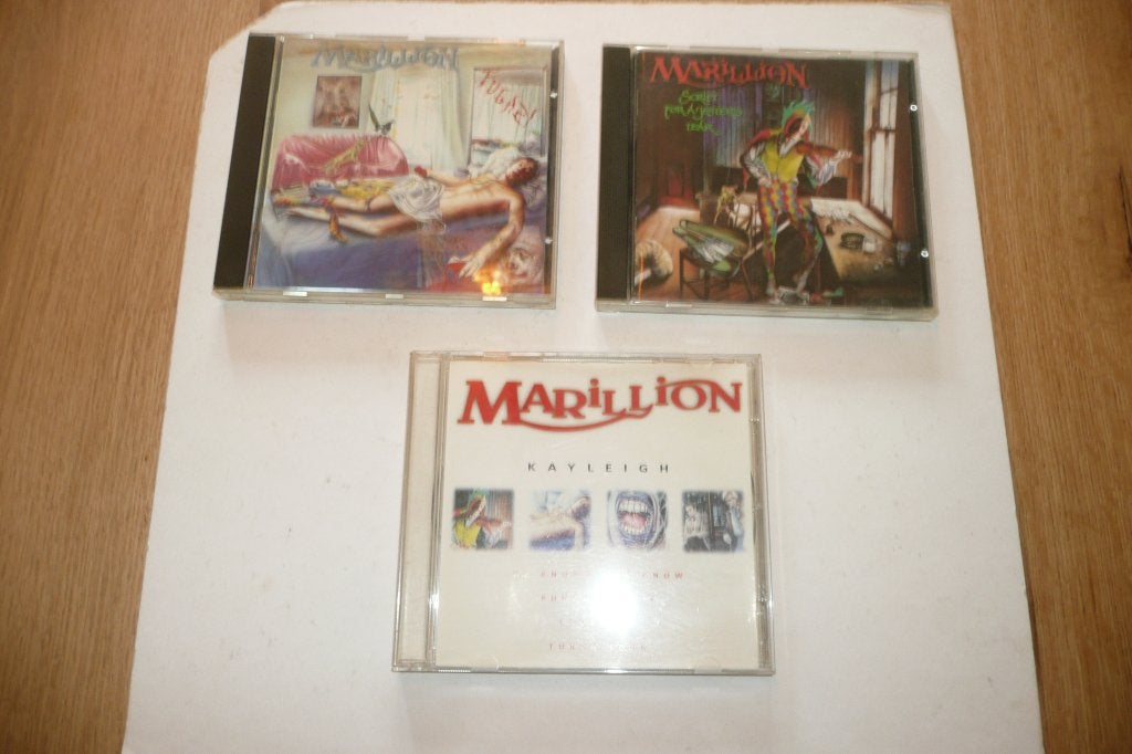 3 CD's Marillion Fugazi Kayleigh Scriot for a jester Tear, Ophalen of Verzenden, Gebruikt, Poprock