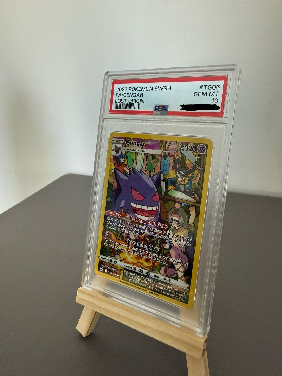 Gengar Character Rare #TG06 - Lost Origin - PSA 10, Ophalen of Verzenden, Zo goed als nieuw