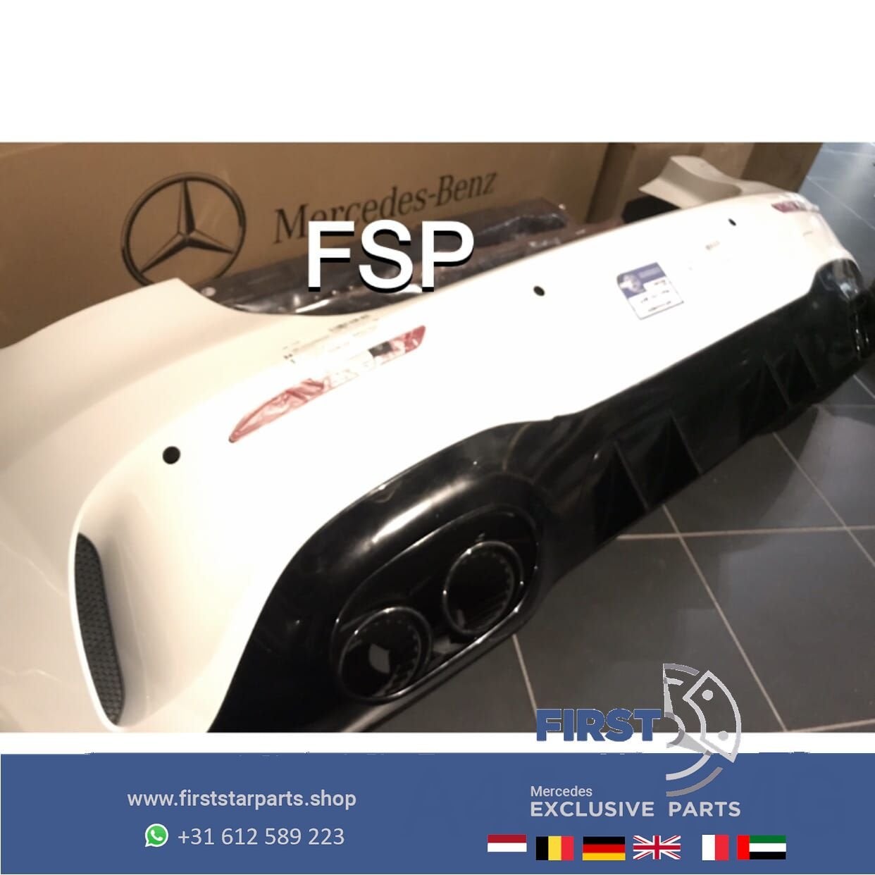 W177 A45 / A45s AMG ACHTERBUMPER Mercedes A Klasse 45 WIT 20, Auto-onderdelen, Gebruikt, -, Ophalen of Verzenden, Achter
