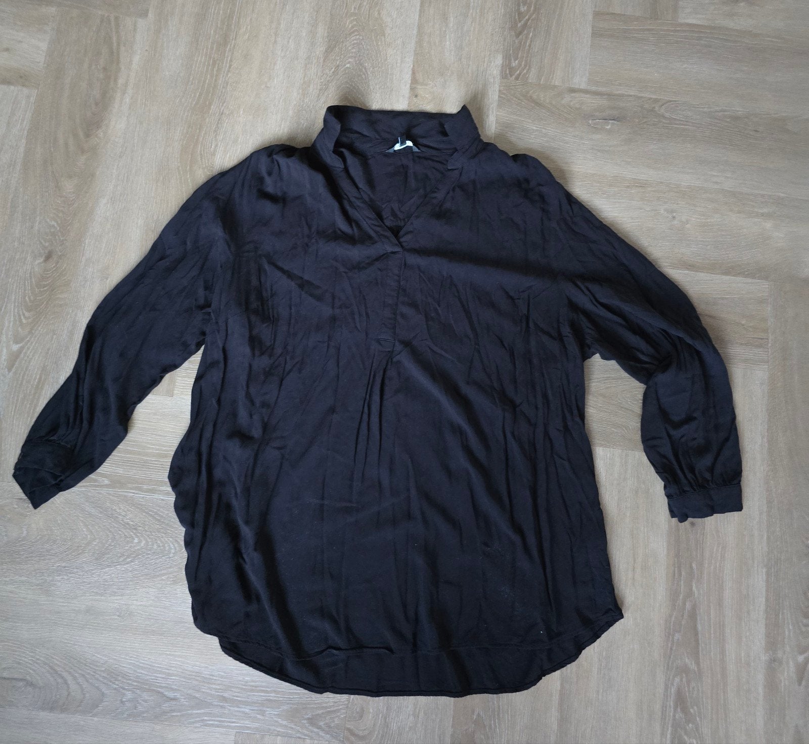 Zwarte tuniekblouse MS Mode maat 54, Ophalen, Zo goed als nieuw, Zwart, Broek of Spijkerbroek