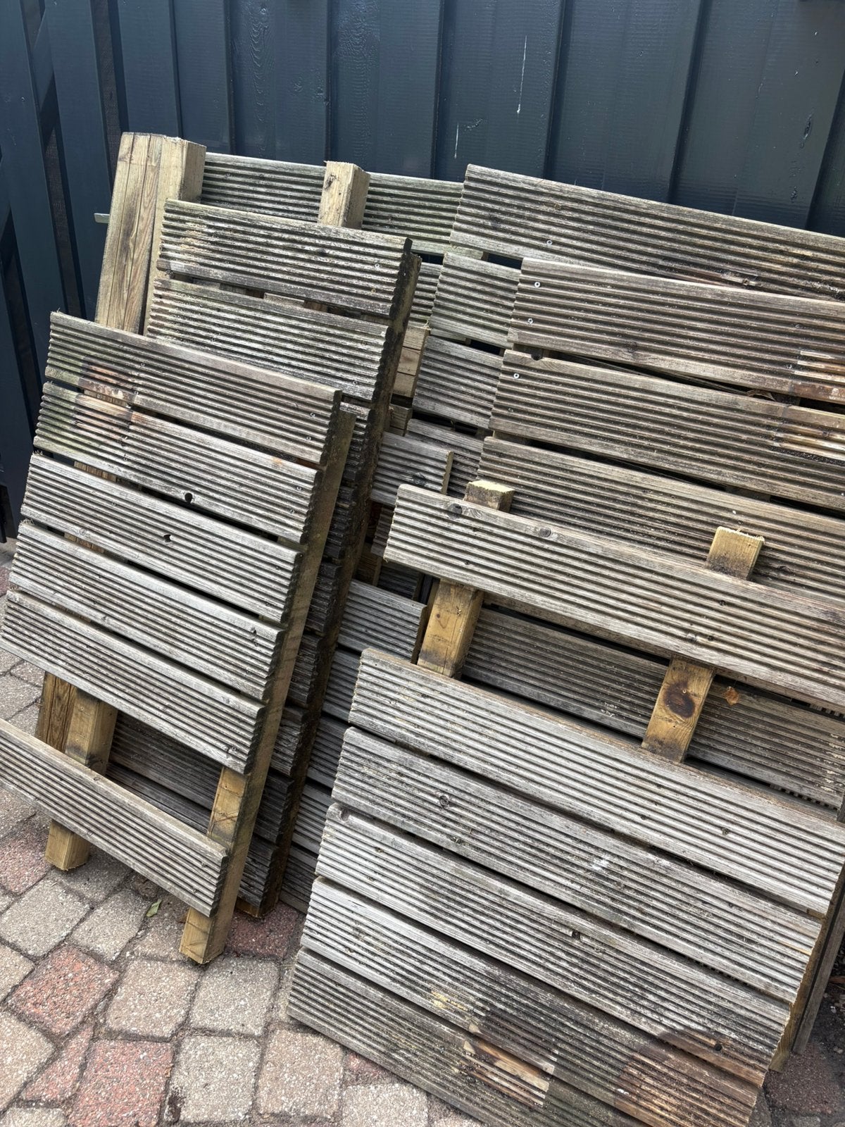 Gratis: 15 m2 geimpregneerd grenen hout, Ophalen, Zo goed als nieuw, Hout