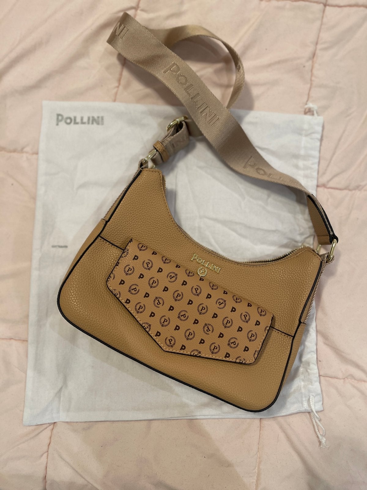 Nieuwe Pollini Handtas - Italiaans Design, Sieraden, Tassen en Uiterlijk, Tassen | Damestassen, Ophalen of Verzenden, Nieuw, Beige