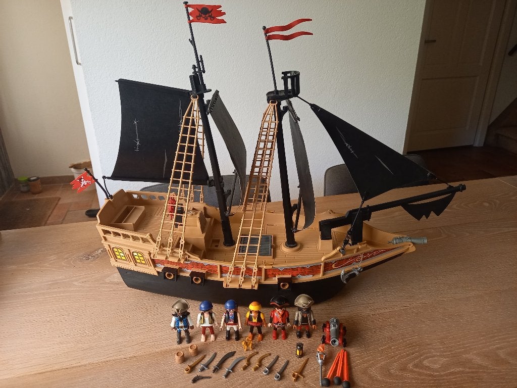 Playmobil Piraten aanvalsschip - 6678, Pirates, Complete set, Ophalen of Verzenden, Zo goed als nieuw