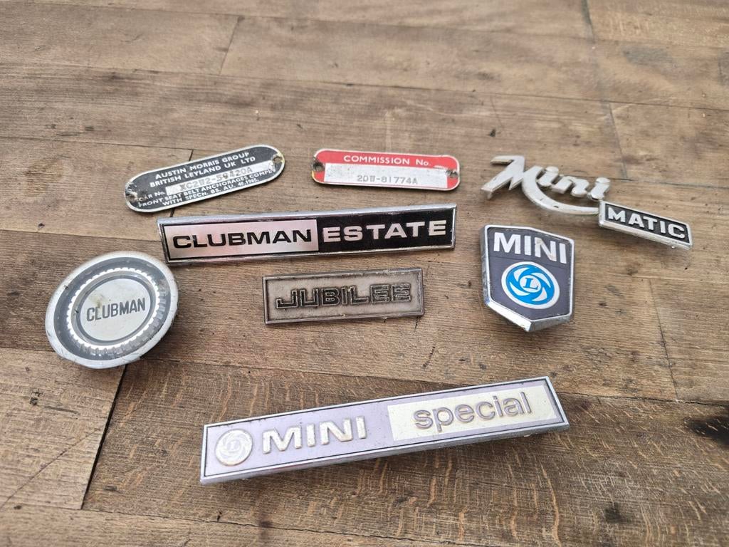 Diverse badges voor de klassieke Mini, Auto-onderdelen, Ophalen of Verzenden, Gebruikt, Mini