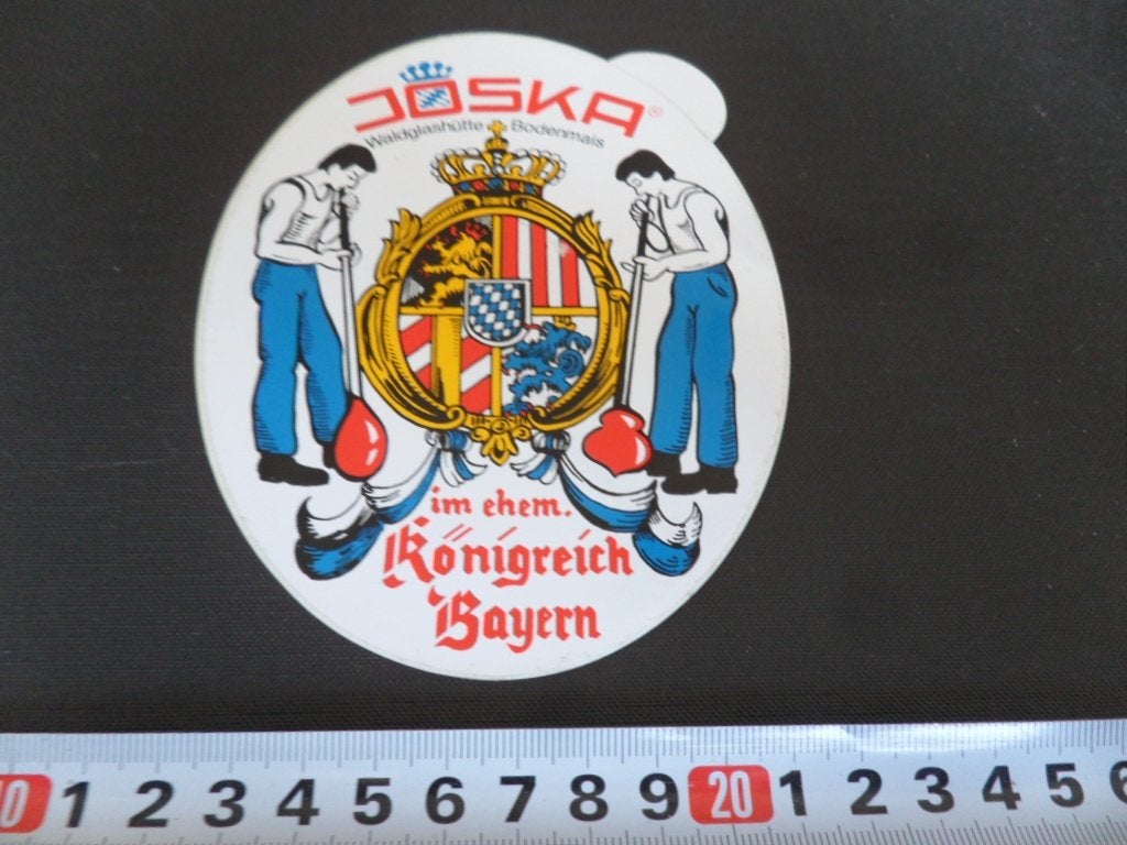 sticker duitsland JOSKA waldglashütte bodenmais glasblazen, Ophalen, Zo goed als nieuw