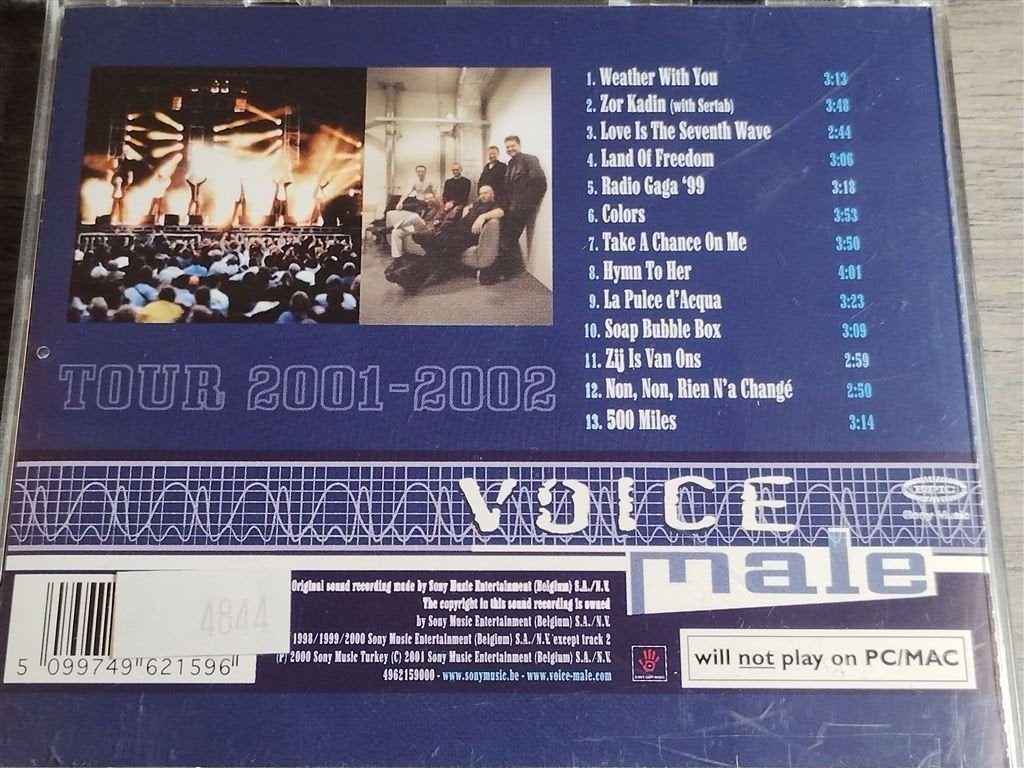 Voice Male ‎– Tour 2001-2002, Ophalen of Verzenden, Zo goed als nieuw, Pop