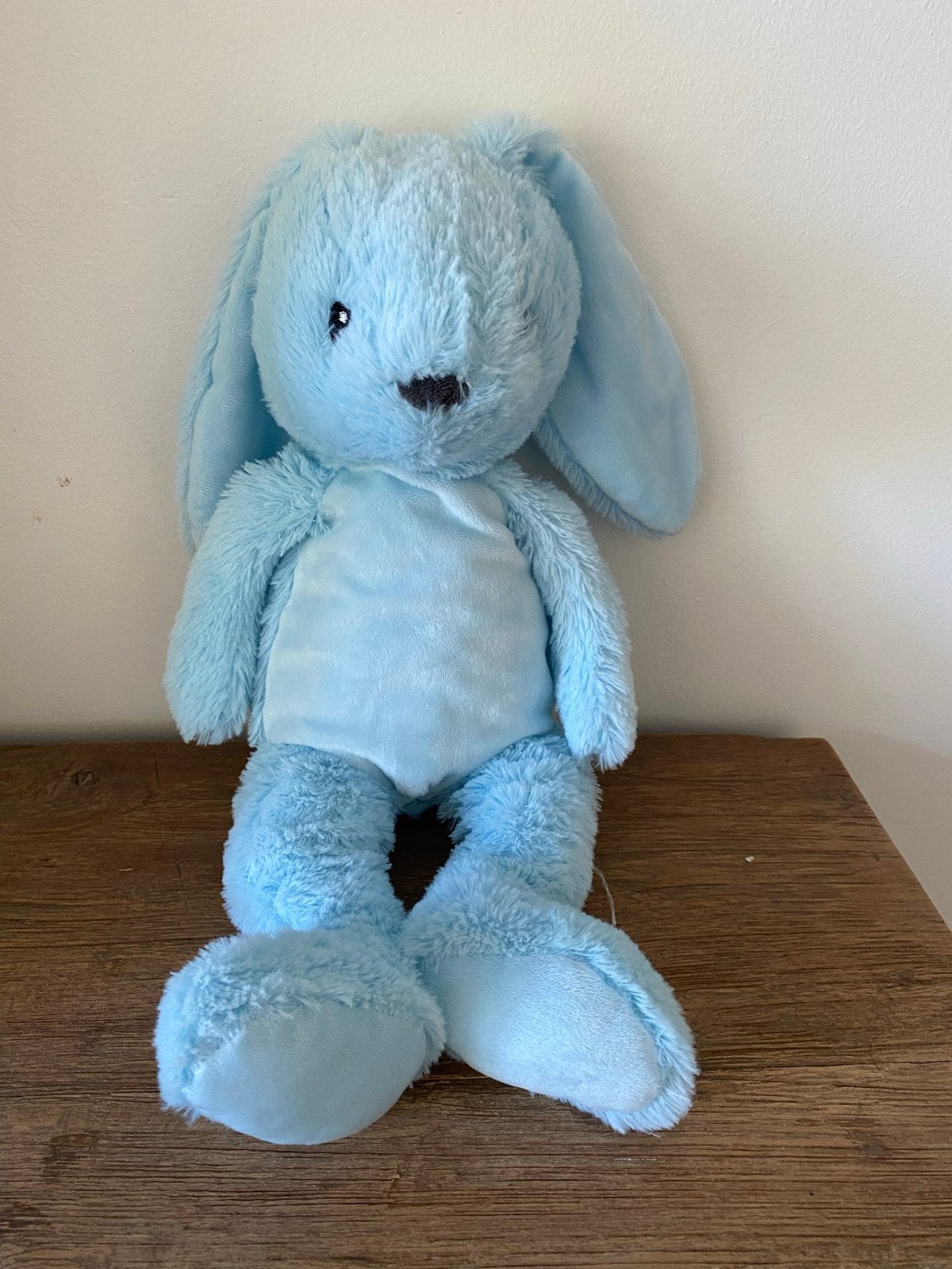 Zachte blauwe knuffelkonijn, Blauw, Konijn, Ophalen of Verzenden, Zo goed als nieuw