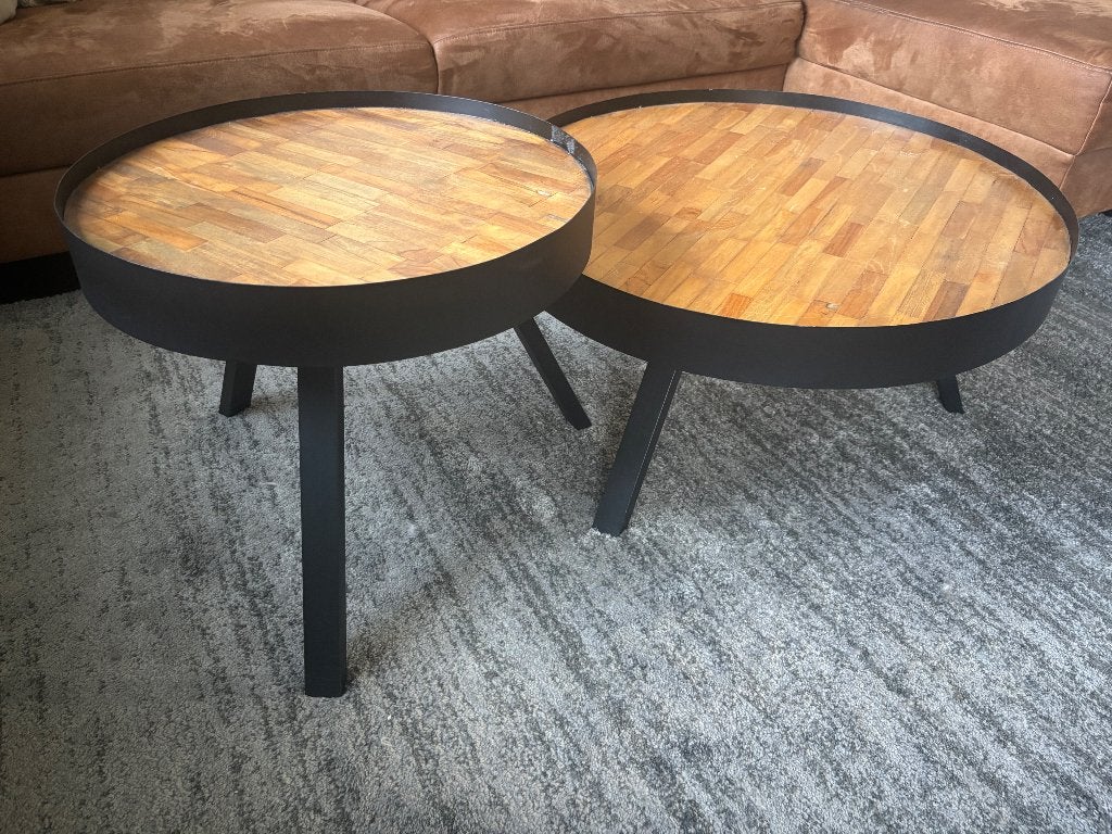 Salontafelset, Ophalen, Gebruikt, 50 tot 100 cm, Rond