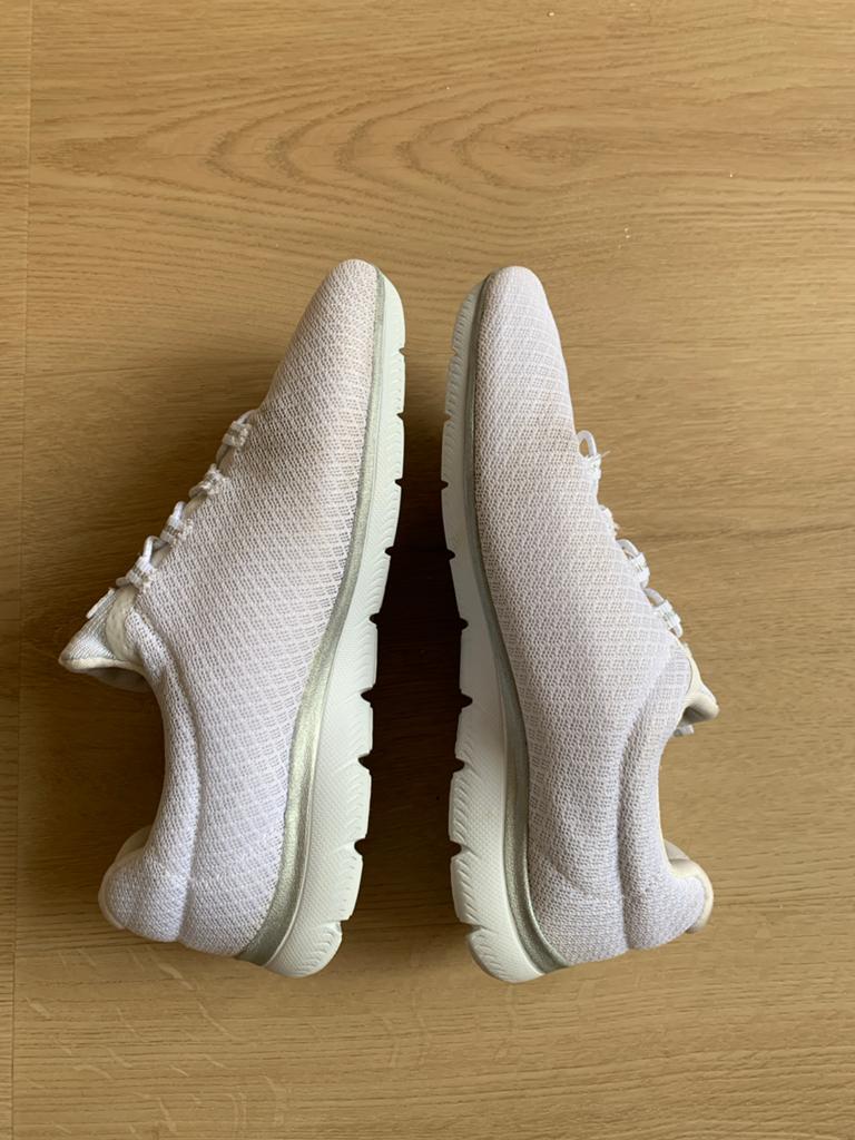 Skechers sneakers wit - maat 36.5, Ophalen, Zo goed als nieuw, Wit, Sneakers of Gympen